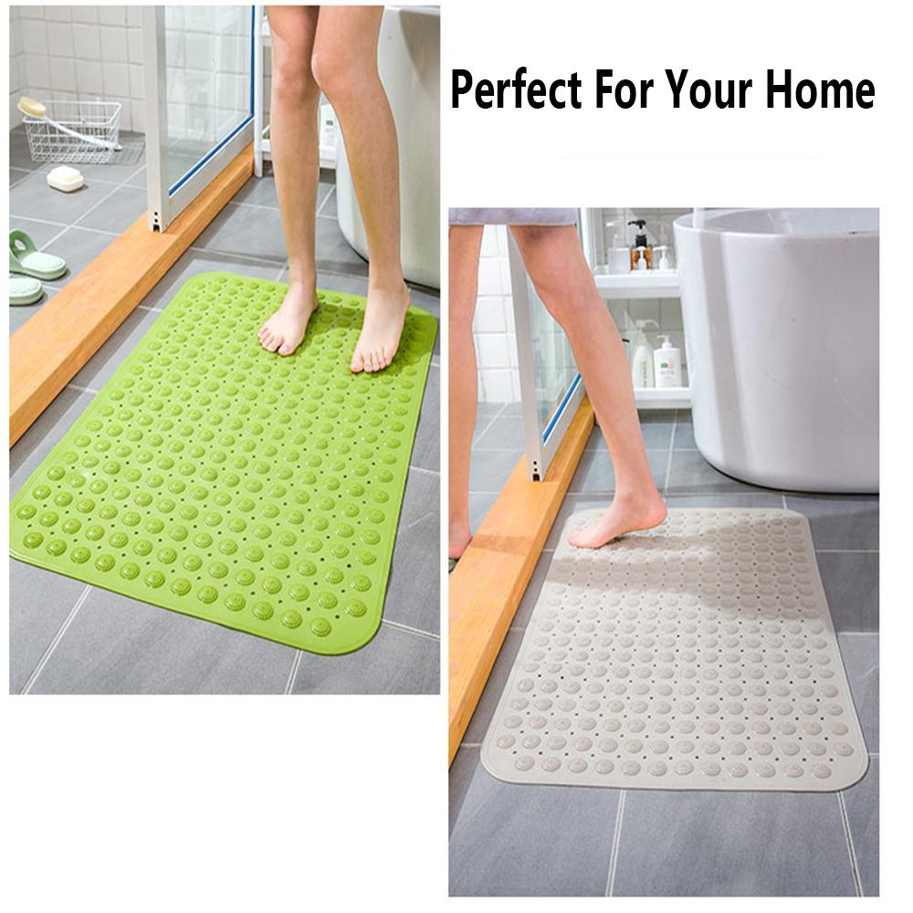 Home Drain Holes Anti Slip Suction Cup Bathroom Mat Massage Point Bath Mat