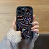 Черный Флуоресцентный Волнистый Рисунок Матовый Чехол Для Телефона Для Samsung Galaxy S25 S24 S23 S22 S21 S20 FE Plus Ultra A15 A35 A54 A55