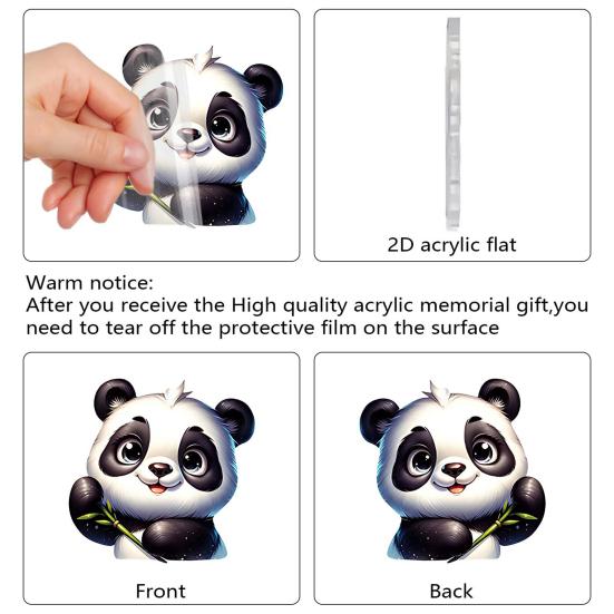 2025 Рождественский Панда Адвент-календарь Мультяшный 2D Акриловый Подвеска Панда Календарь Обратного Отсчета Многофункциональные Домашние Украшения