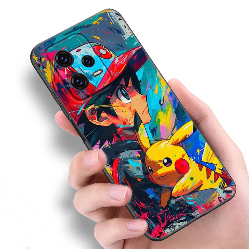 Милый черный силиконовый чехол для телефона P-Pikachu для Xiaomi Redmi Note 9 10 11 11S 11T 12 13 Pro 5G Plus 9S 10S 12S