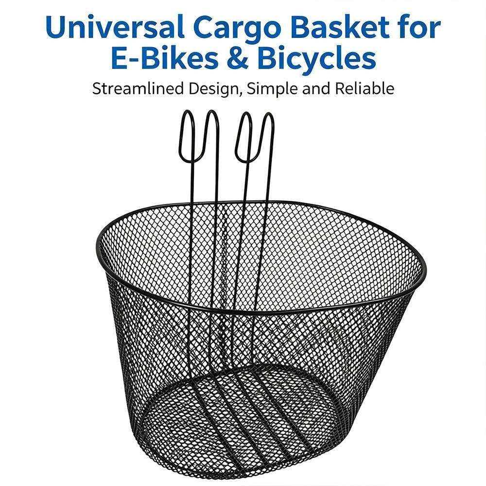 Black Bike Front Basket 28*23*23cm Handlebar Shopping Storage Basket New Vegetable Basket