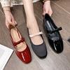 Bowknot Ballet Single Shoes Women's One Strap Flat Shoes