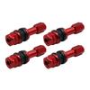 Tire Valve Stem Aluminum Alloy Tire Adapter Outer Mount Red 4pcs