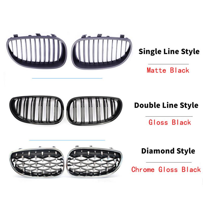 For BMW 5 Series E60 E61 Sedan Touring M5 2003-2010 Front Hood Kidney Bumper Racing Grille Mesh Grill Car Replacement Accessorie