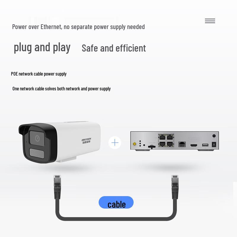 HIKVISION 2MP POE Dual-Light Fixed-Focus Indoor Security Camera CN plug (adapter included)