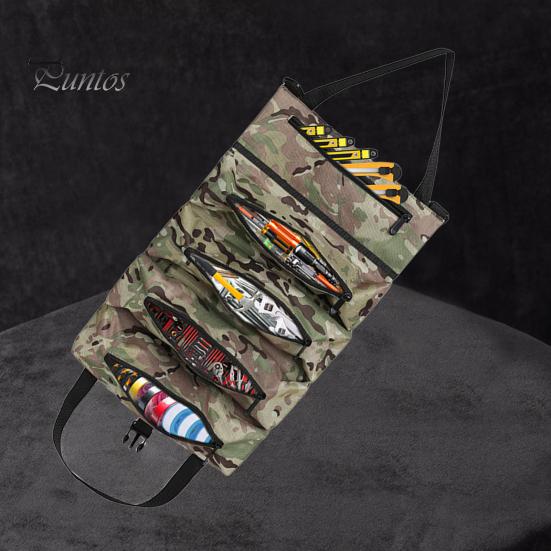 Портативная сумка для хранения инструментов, большая, с 5 отделениями, застежка-молния, водонепроницаемая, прочная, набор инструментов для ремонта, сумка-рулон на молнии