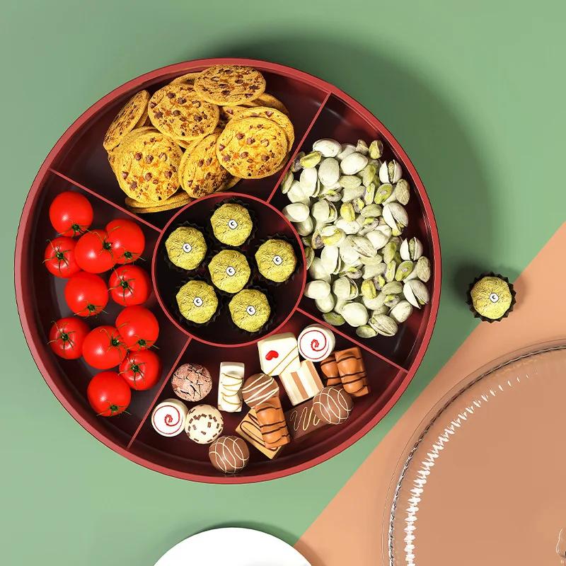 Luxury Home Use New Snack Tray Tea Table Candy Box Fruit Storage Box Plastic Material Special Purpose Tray Fruit Dish