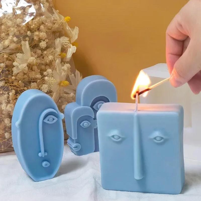 DIY нерегулярные абстрактные свечи для ароматерапии для лица, силиконовая форма, мыло ручной работы, гипсовое украшение, подарок для рукоделия