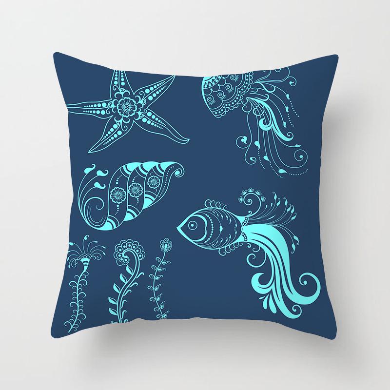 Ins Товары для дома Расписанная вручную Подушка-машина Океан Чехол для офисной подушки