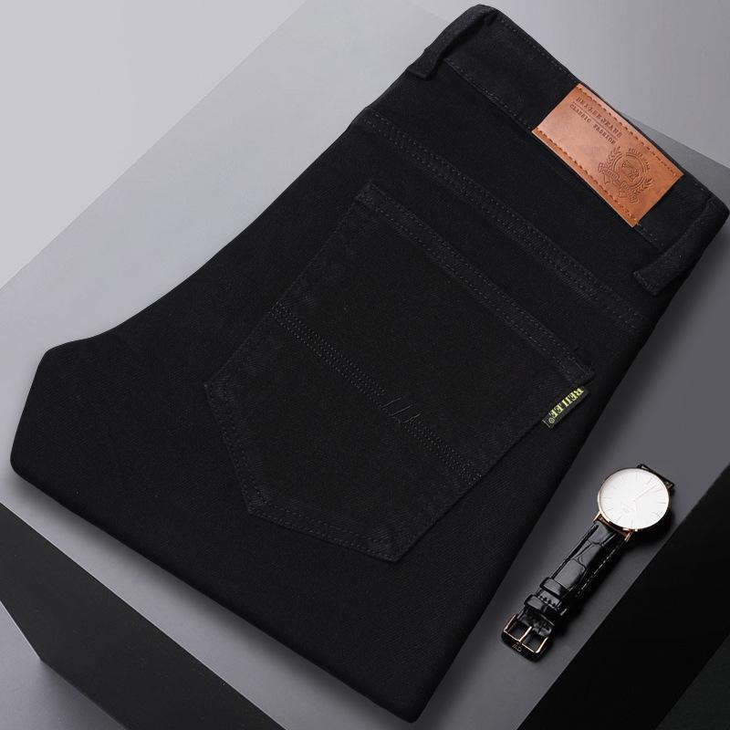 The New Light Luxury Fashion Pink Jeans Male Slim Summer Elastic Hundred Men's Mid-waist Casual Trousers