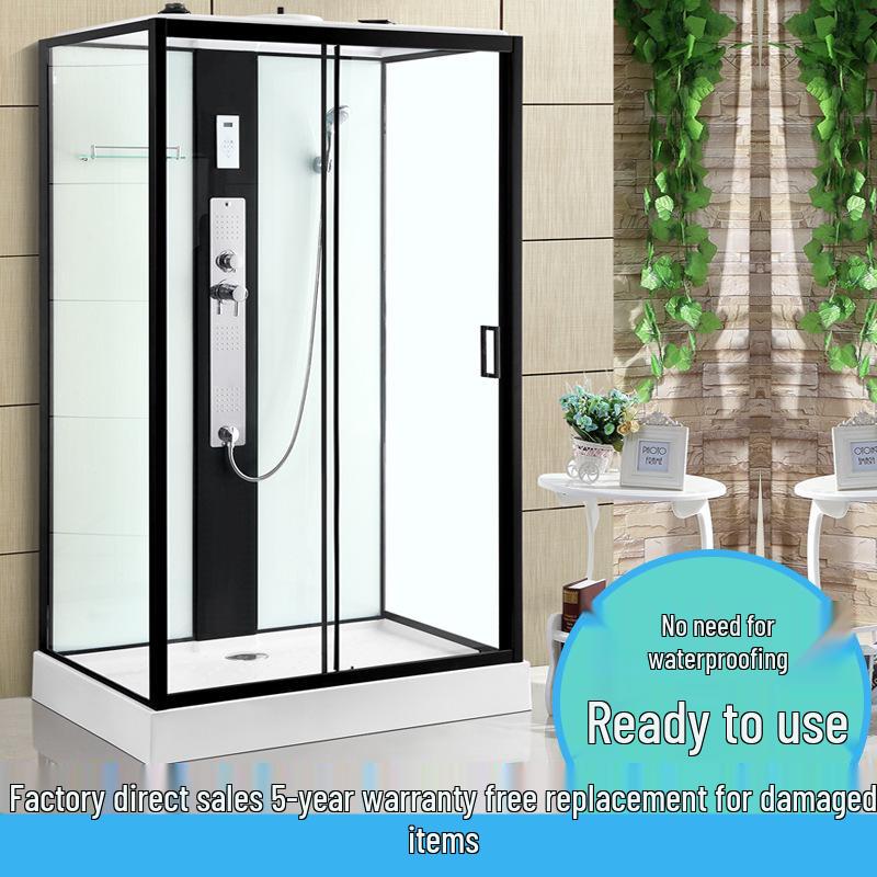 Luxury Waterproof Rectangular Tempered Glass Shower Partition Screen for Hotel Bathrooms