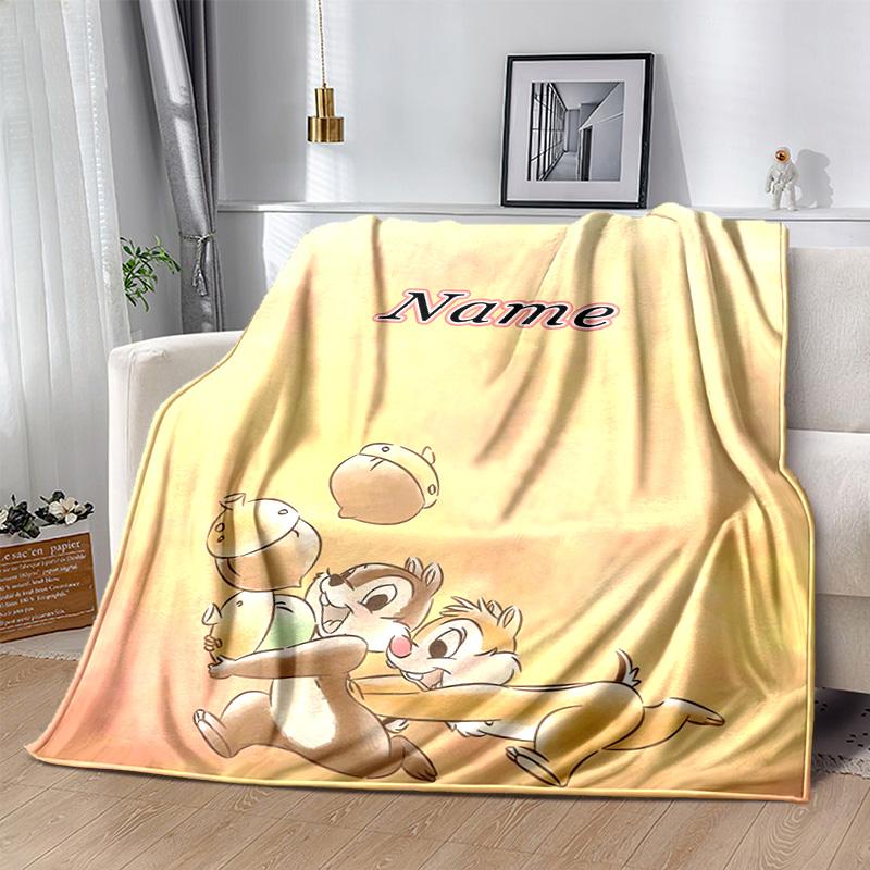 Custom 1pc Chip Dale's Playful Adventure Blanket, Soft And Comfortable Blanket, Casual Warm, Camping Travel Blanket, Birthday Gift Q91021