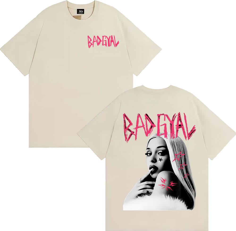 Singer Bad Gyal Album Graphic Tshirt Unisex Women Clothing Fashion Hip Hop Retro T Shirts High Quality Cotton Tees Streetwear