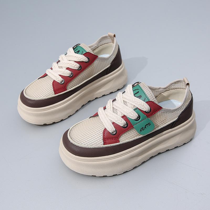 2025 Summer Little White Shoes New Korean Version Ins Female Students Platform Heightening Sports Board Shoes Casual Shoes ZY1827
