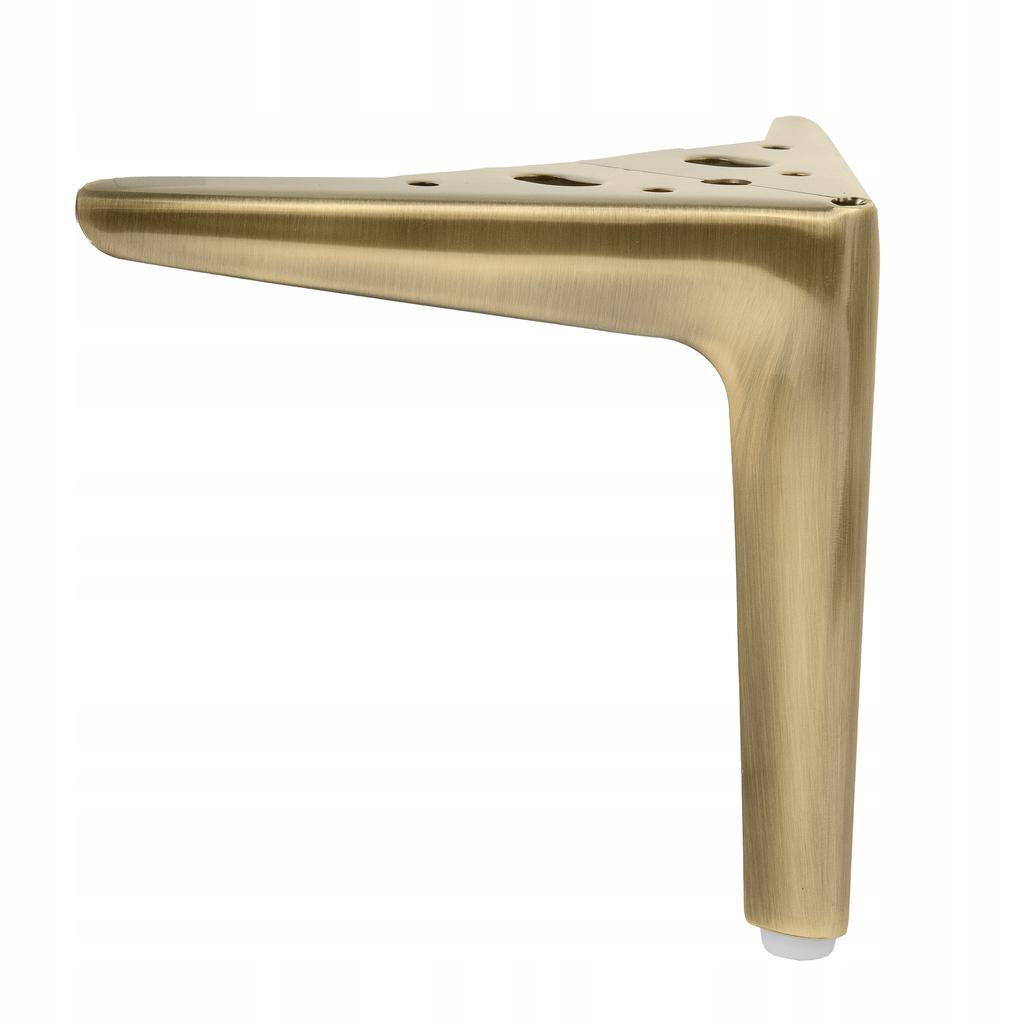 Furniture leg, foot for bed, sofa, brass, loft, H150, durable, SL013