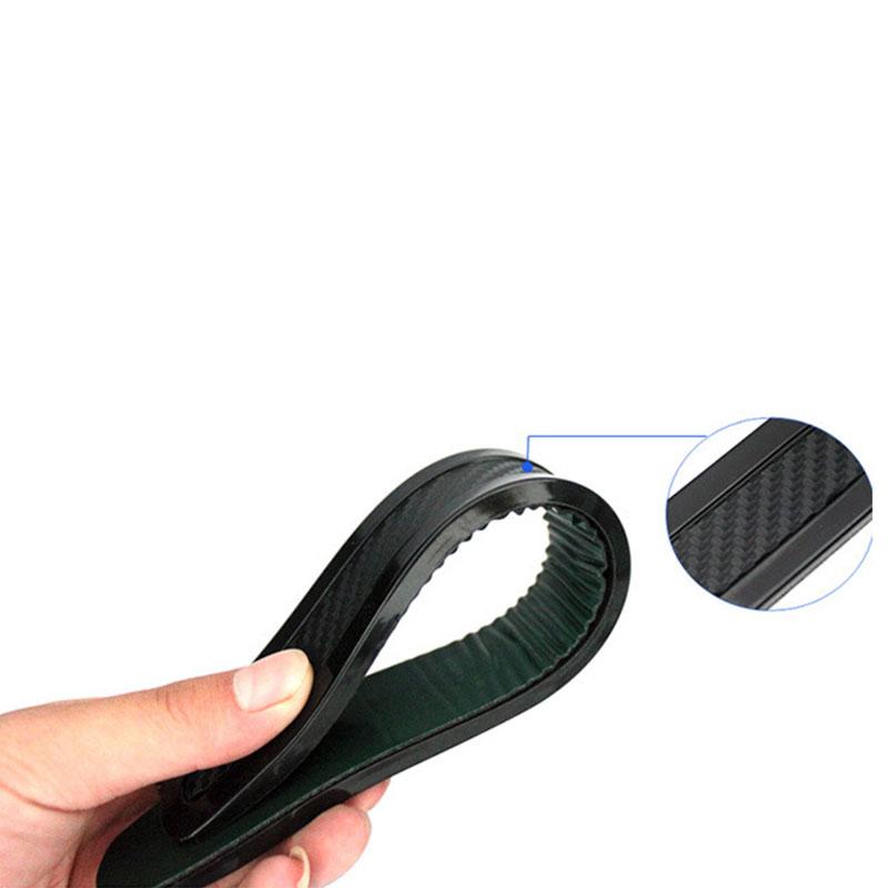 2 шт., автомобильная полоса из углеродного волокна, противоскользящая полоса для бампера, угловая защитная пленка, уникальный черный цвет