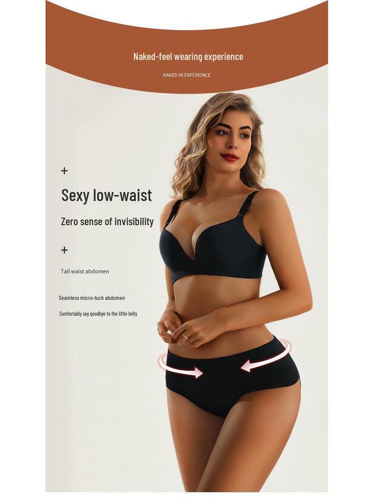 Low-Waist Hip-Lifting Tummy Control Padded Panties for a Shapely Look, Plus Size Available