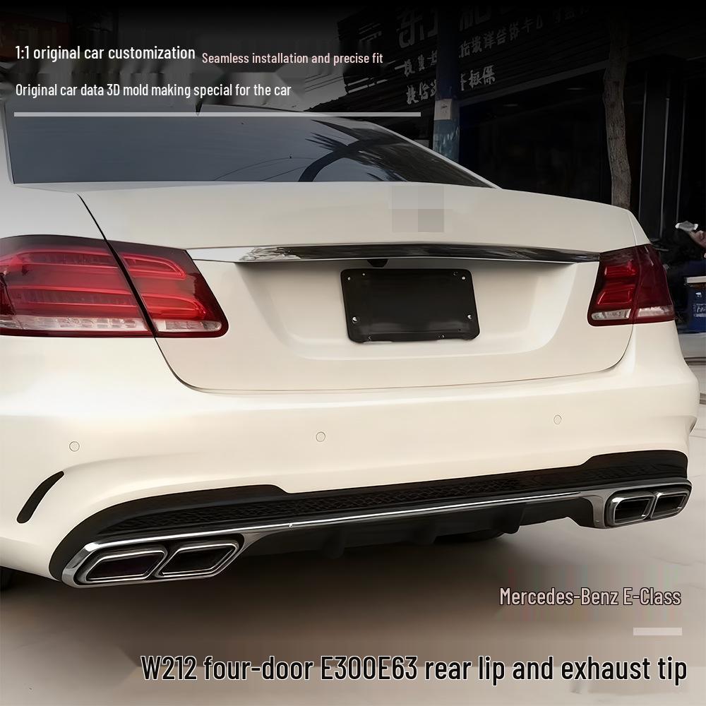 Mercedes-Benz E-Class (2014-2016) W212 Sport Exhaust Tips, E300 E63 Tailpipes Upgrade.