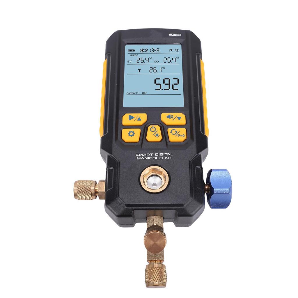 Цифровой вакуумметр HVAC 0–870 psi 2,8 дюйма Дисплей Автоматическое отключение Вакуумметр переменного тока для ремонта и обслуживания