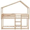 Bunk Bed with Canopy 80x200 cm Solid Pine Wood