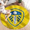 Круглый ковер с индивидуальным именем Leeds United, Ковер для гостиной, спальни, дивана, игровой комнаты, Нескользящий коврик для пола