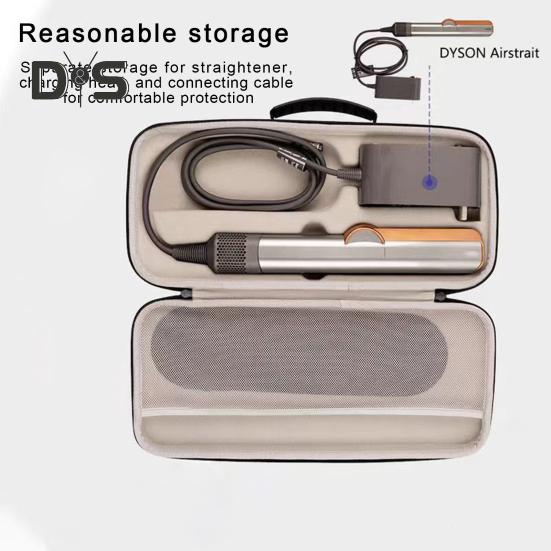 Hair Straightener Storage Bag with Mesh Pocket Large Capacity Shockproof Impact Resistant Anti-Scratch Hard Travel Case with Zipper for Airstrait HT01