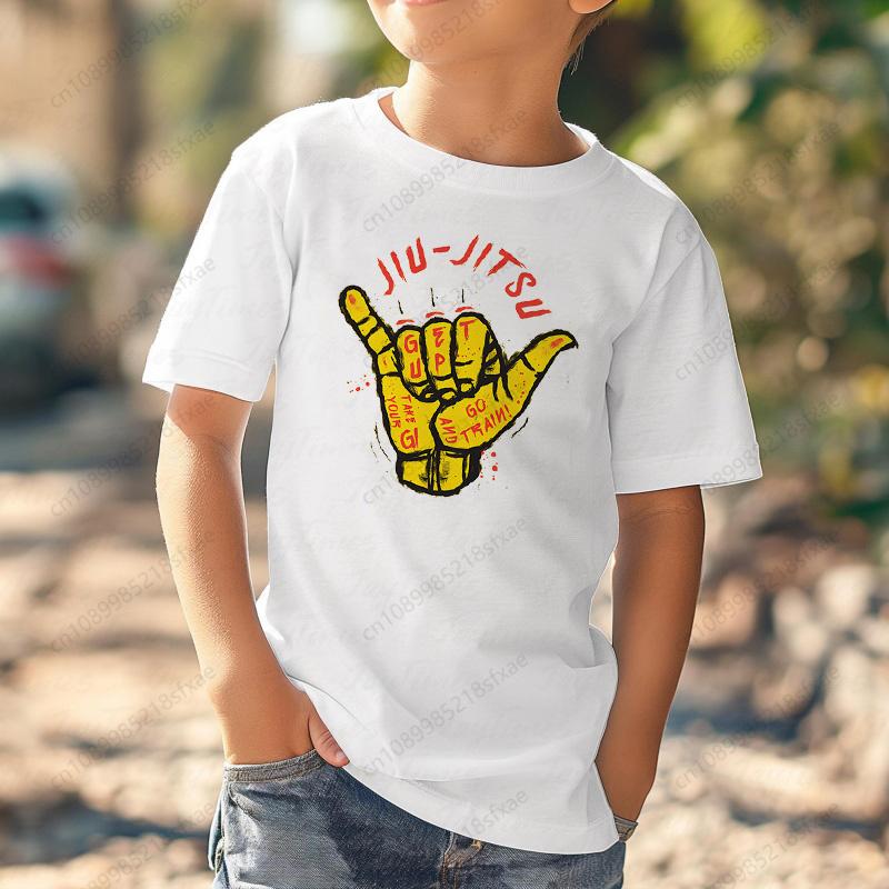 Рашгард Джиу-джитсу Murder Yoga Kid Повседневная детская футболка с новым принтом Футболка для девочек с коротким рукавом и круглым вырезом Летние топы Футболка