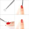 Manicure Tool Stainless Steel Triangle Rod Nail Polish Remover UV Gel Clean Stick Cuticle Pusher