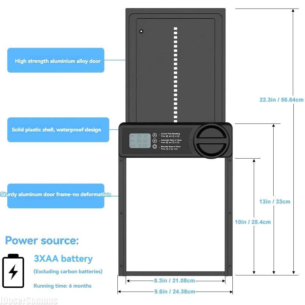 Автоматическая индукционная дверь курятника, электрическая, металлическая, интеллектуальная, куриная, автоматическая, открывающаяся и закрывающаяся, дверь курятника, инструмент для управления фермой