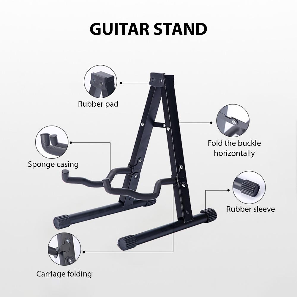 Складная подставка для гитары А-образная подставка Нескользящая резиновая подкладка Мягкая губчатая подставка Портативные подставки для гитары