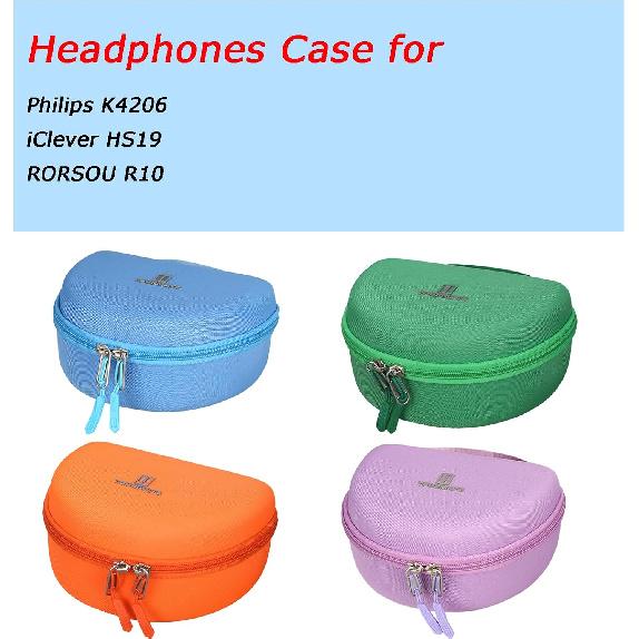 Tourmate Hard Travel Case for Philips K4206 Kids Wireless On-Ear Headphones/iClever HS19 Kids RORSOU R10 On-Ear Headphones, Protective Carrying