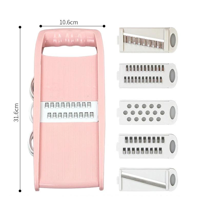 Многофункциональная овощерезка 5 в 1, измельчитель лука, кухонный измельчитель, слайсер-мандолина, овощерезка-кубиками