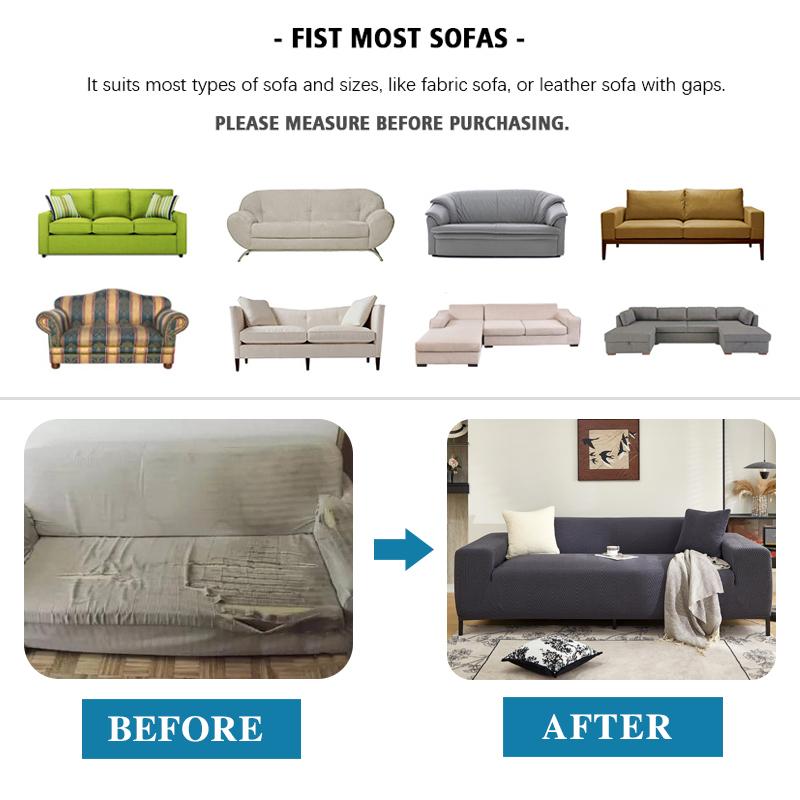 Жаккардовый чехол на диван, эластичный чехол для кресла, чехол для дивана, большой диван, угловой диван L-образной формы, защита мебели для детей и домашних животных, моющийся, 1 шт.