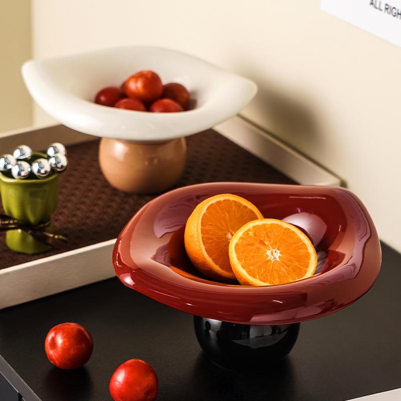 Lotus leaf-shaped fruit tray, high-value fruit basket, household candy display tray tray