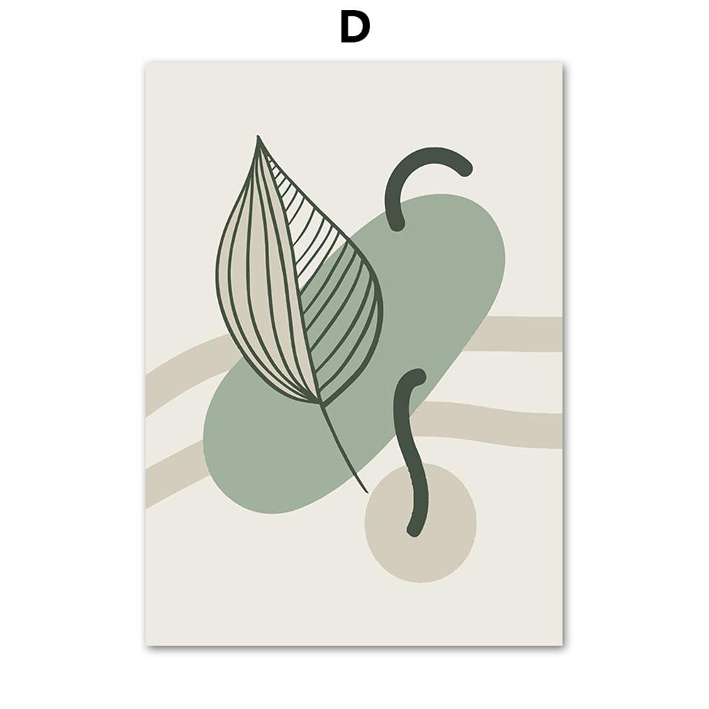 Sage Green Inhale Exhale Abstract Boho Wall Art Холст Картина Скандинавские постеры и принты Настенные картины для декора гостиной