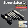 5Pcs Screw Extractor Center Drill Bits Guide Set Broken Damaged Bolt Remover Hex Hand Tool Damaged Nut Bolt Remover Stud Kit