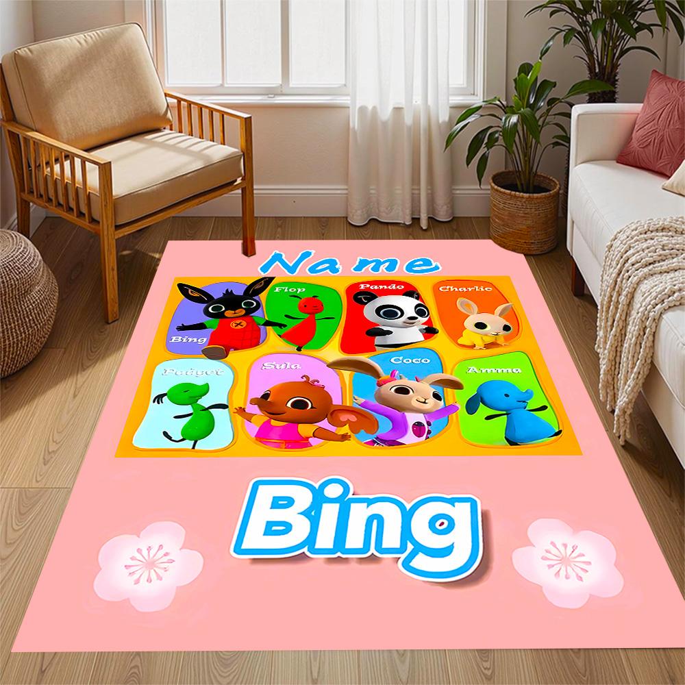 Friends Adventure Customized Name Floor Rug Office Rug Perfect for Game Room Bedrooms Living Rooms Study room Anti-slip Rug Anime Office Decor