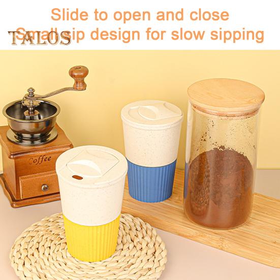 Кофейная чашка, 380 мл, пищевой материал, устойчивый к высоким температурам, толстая герметичная дорожная кружка с защитой от трещин и крышкой, многоразовый нескользящий рукав для улицы