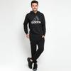 Adidas Повседневная толстовка с капюшоном и длинным рукавом с логотипом, мужские топы, черный S98772