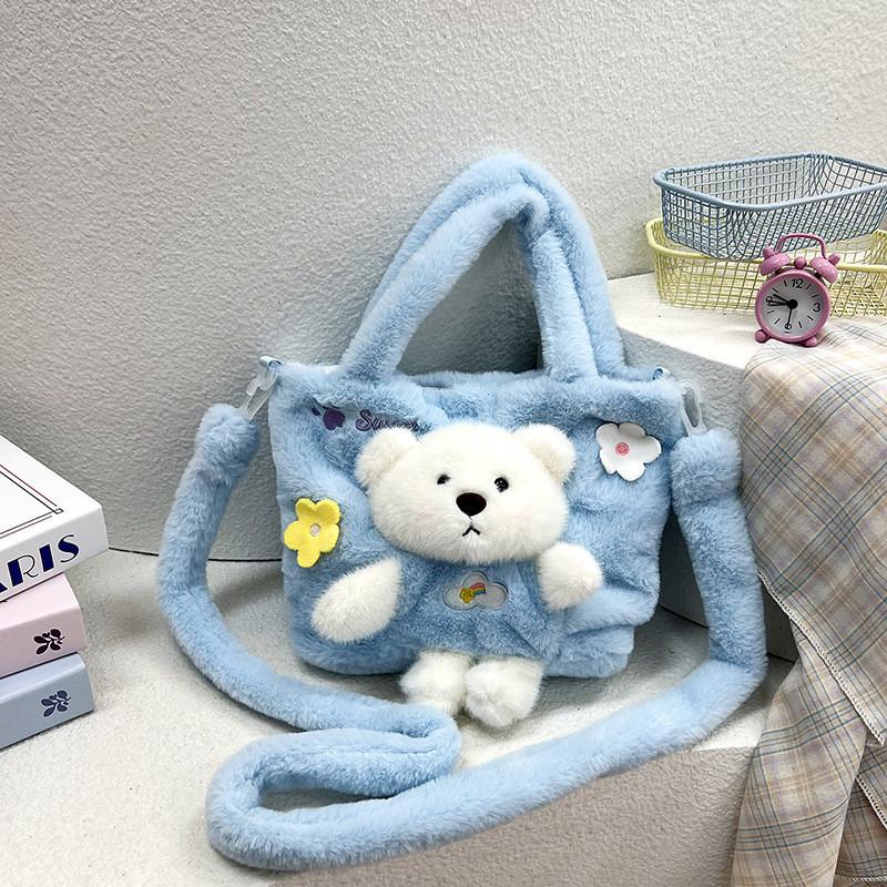 Милая объемная сумка-медведь, сумка через плечо, для девушек-студенток, для выхода в свет, большая вместимость