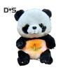 Panda Bear Plush Toy with Sound Light Sensing Soft Comfortable Stuffed Animal for Anxiety Relief Soothing Sleep Companion with Musical Lights