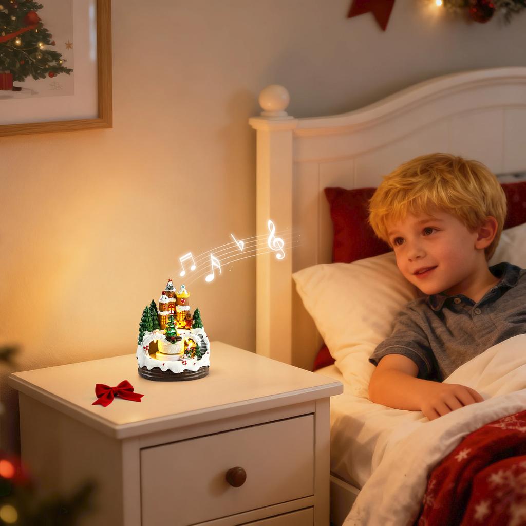 Светящийся пряничный домик с подсветкой - Анимированное рождественское украшение для праздничной экспозиции в помещении