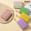 Новый кошелек-монетница из коровьей кожи первого слоя с коротким отделением, RFID, японский многофункциональный мини-кошелек для женщин