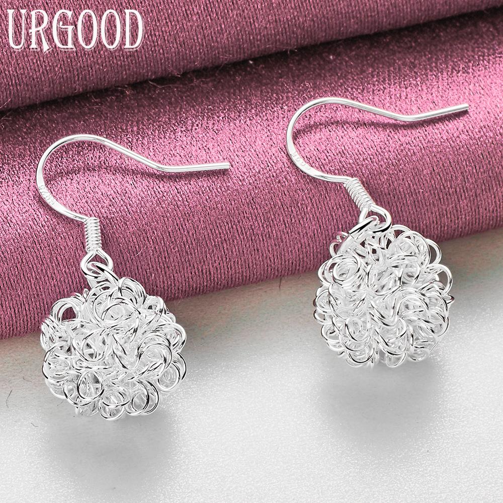 Серьги-косички из стерлингового серебра 925 пробы, модные свадебные украшения