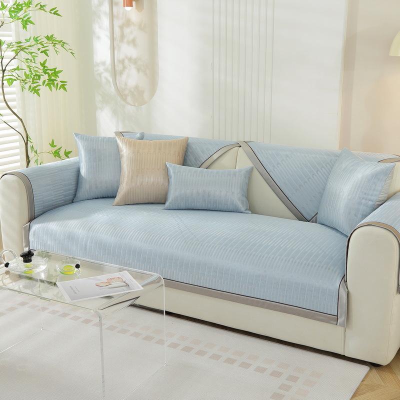 Summer Ice Silk Sofa Cushion Light Luxury High-end Cold Feeling Sofa Cover Summer Mat Summer Cushion Cushion