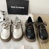 2025 Обувь для женщин Ретро Повседневная Мэри Джейн Удобная Обувь на Мягкой Подошве Шнуровка Балетки Zapatillas Mujer