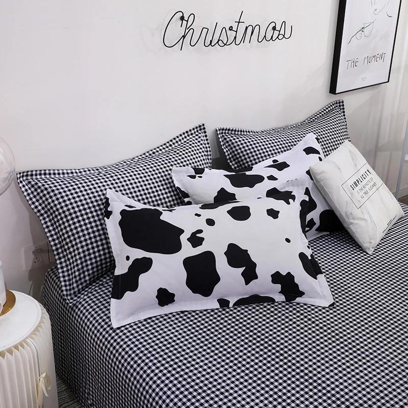 Cow Stripe Comforter Cover With Pillowcases Bedding Warm Comfortable Double Single ,Pillowcase Duvet Cover Sets Polyester
