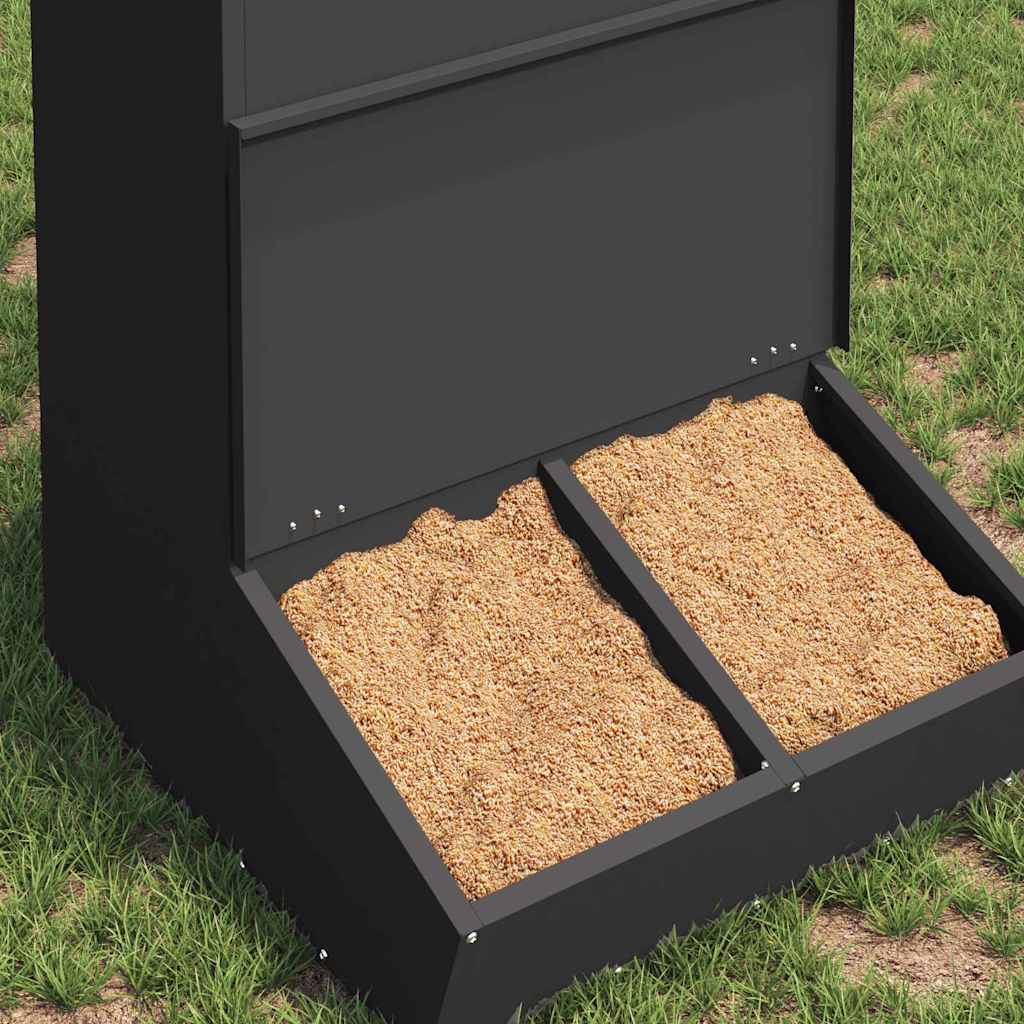 Pig Feeder Black 55 x 51 x 91.5 cm