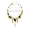 Korean Style Green Crystal Jewelry Set Multifunction Sparkling Necklace  Women