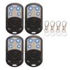 4Pcs 433MHz Garage Door Opener Waterproof Cloning Remote Control with Keychains for Electric